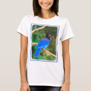 Steller's Jay Painting - Original Bird Art T-Shirt