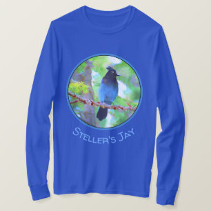 Steller's Jay Painting - Original Bird Art T-Shirt