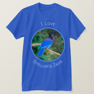 Steller's Jay Painting - Original Bird Art T-Shirt