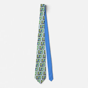 Steller's Jay Painting - Original Bird Art Tie