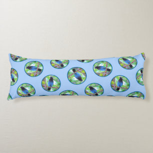 Steller's Jay Painting Original Wild Bird Art Body Cushion