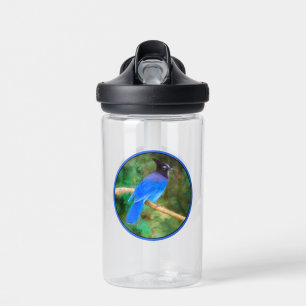 Steller's Jay Painting - Original Wild Bird Art Water Bottle