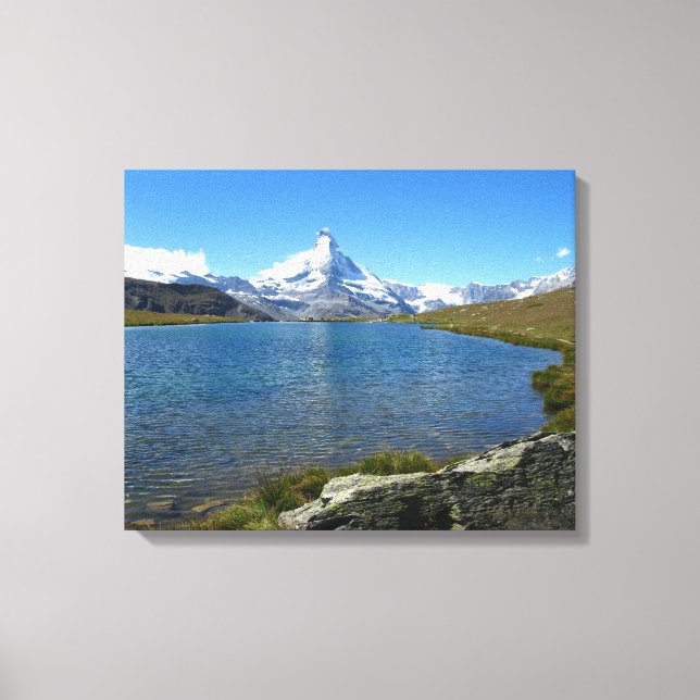 Stellisee, Valais Alps Canvas Print (Front)