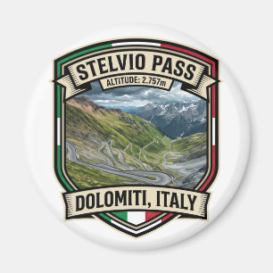 Stelvio Pass - European Mountain Pass Magnet