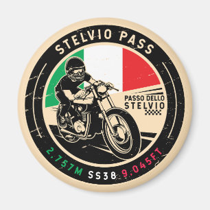 Stelvio Pass   Passo Dello Stelvio   Motorcycle Magnet
