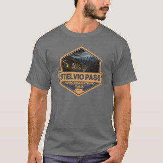 Stelvio Pass Passo Dello Stelvioravel Art Badge gi T-Shirt
