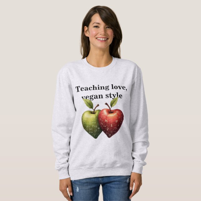 STEM Apple Art | Educational Math Science Teacher  Sweatshirt (Front Full)