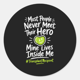 Stem cell transplant survivor bone marrow donor classic round sticker