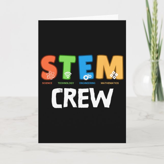 Stem Crew Matching Team Squad Byck To School Teach Card (Front)