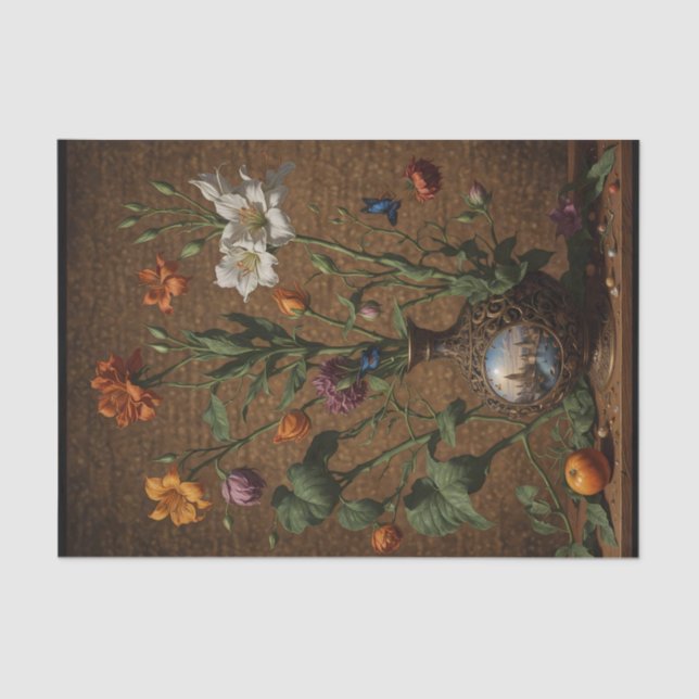 Stem Floral London Genie Vase Tissue Paper (Front)