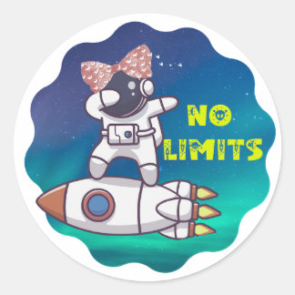 Stem: Girls Space No Limits Classic Round Sticker