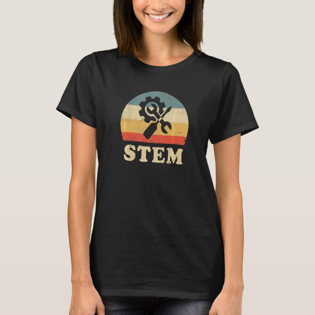 Stem Learning Gear Wrench Screwdriver Sunset T-Shirt (Front)