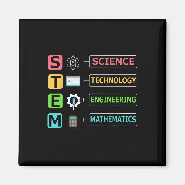 Stem Science Technology Engineering Math Teacher G Magnet (Front)