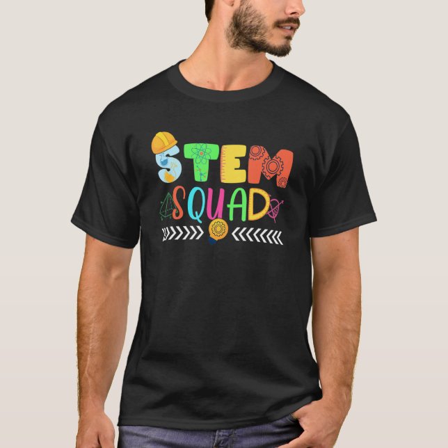 Stem Squad Science Technology Engineering Math Tea T-Shirt (Front)