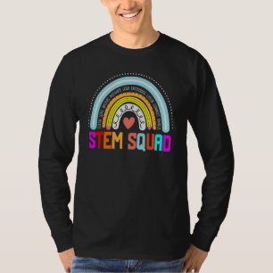 STEM Squad  Students & Teachers Crew Rainbow T-Shirt