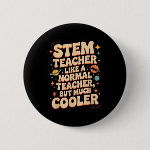 Stem Teacher Definition Funny Science Math Tech Te 6 Cm Round Badge