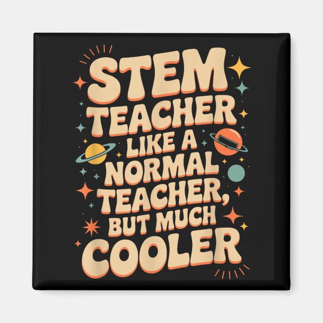 Stem Teacher Definition Funny Science Math Tech Te Magnet (Front)
