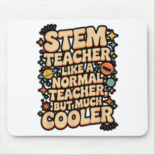Stem Teacher Definition Funny Science Math Tech Te Mouse Pad