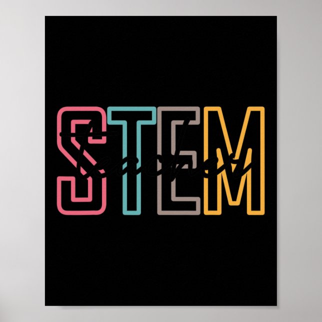 Stem Teacher Science Technology Teacher Back To Sc Poster (Front)