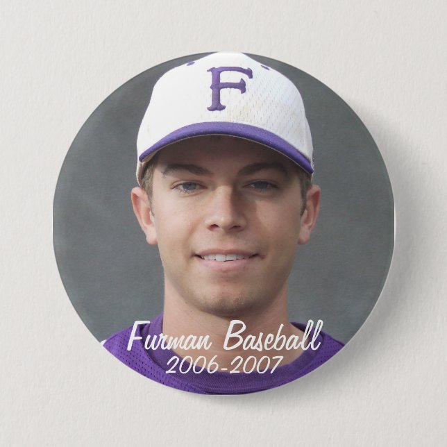 StembridgeW2007Mug, Furman Baseball, 2006-2007 7.5 Cm Round Badge (Front)