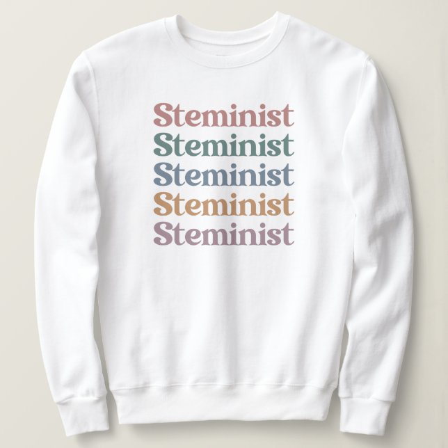 Steminist Retro Women In STEM Sweatshirt (Design Front)