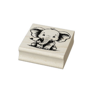 Stempel Elefant Rubber Stamp