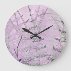 Stems - Digital Artwork Large Clock
