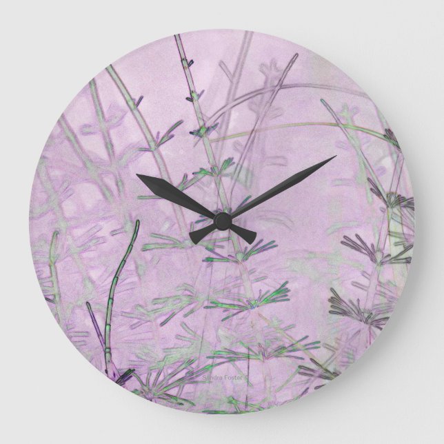 Stems - Digital Artwork Large Clock (Front)