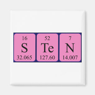 Sten periodic table name magnet