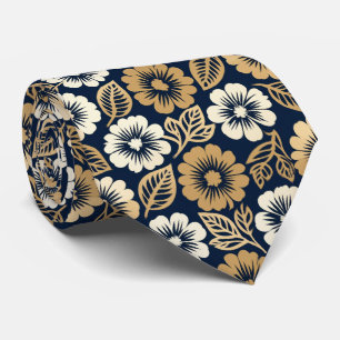 Stencil Cut Floral Pattern Tie