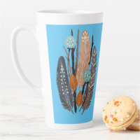 Stencil Feathers Art Mug