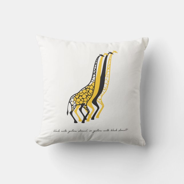 stencil Giraffes Cushion (Front)