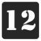 Stencil Numbers by Janz Number 12 Twelve Black