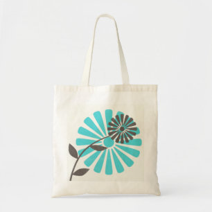 Stenciled Flower Tote Bag