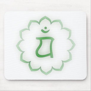 "Stenciled" Heart Chakra - Anahata Mouse Pad