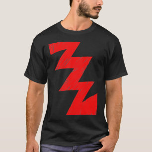 Stenciled ZigZag - Red T-Shirt