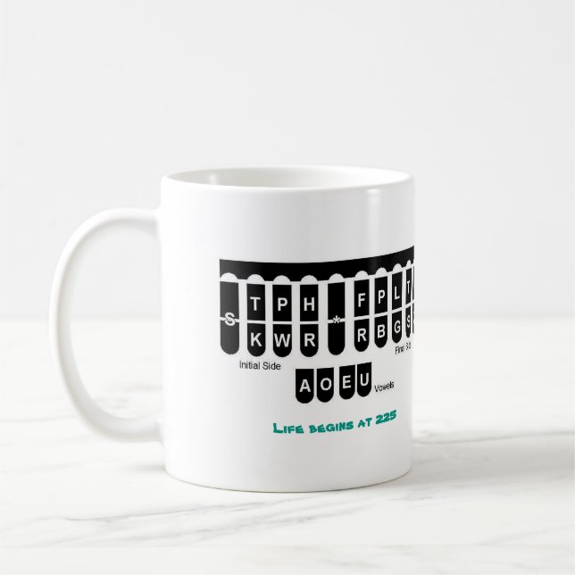 Steno Life begins at 225 Mug Green (Left)
