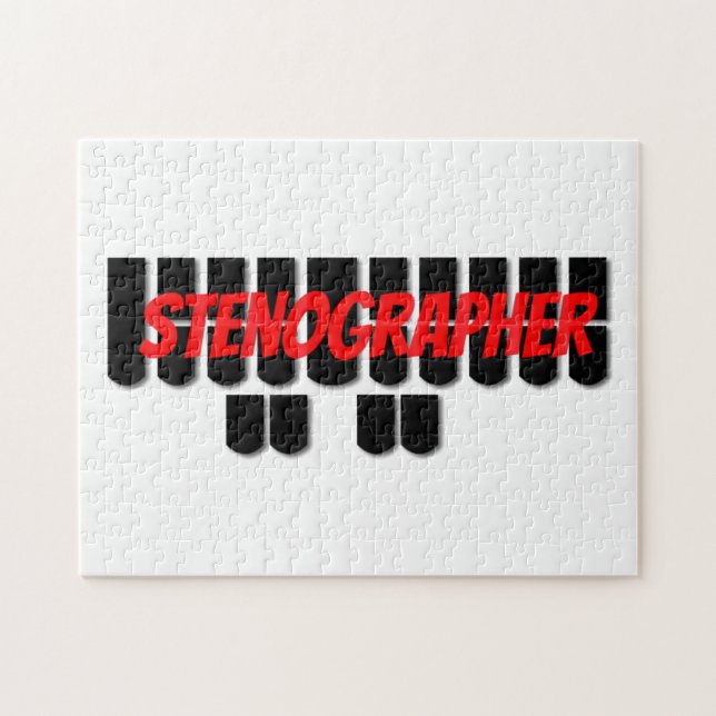 Stenographer Steno Keys for Court Reporters Jigsaw Puzzle (Horizontal)