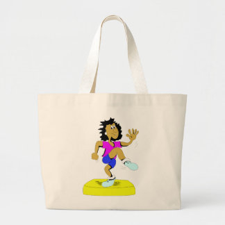 Step Aerobics Large Tote Bag