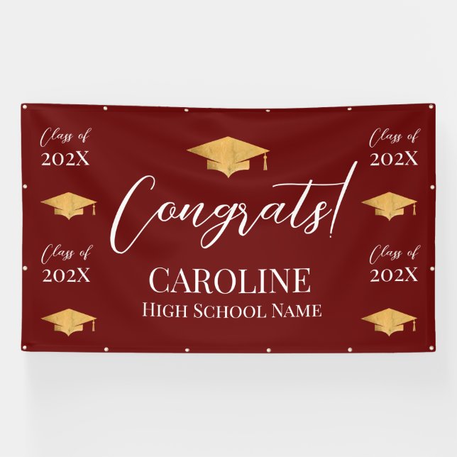 Step and repeat Graduation Backdrop banner  (Horizontal)