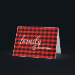 Step Brother's Buffalo Plaid Birthday Card<br><div class="desc">Birthday for step brother with red and black buffalo plaid background.
Only the inside message can be changed.</div>