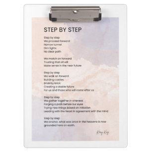 Step by Step - Empowerment Poem Poetry Clipboard