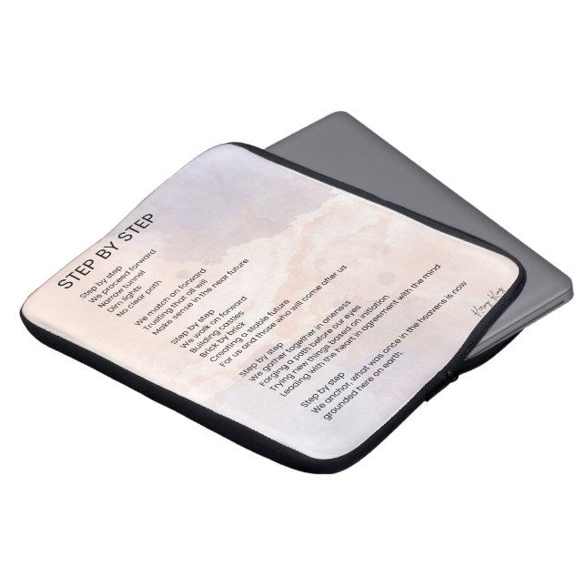 Step by Step -  Empowerment Poem Poetry  Laptop Sleeve (Front Top)