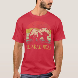 Step-Dad Bear Vintage T Shirt Fathers Day