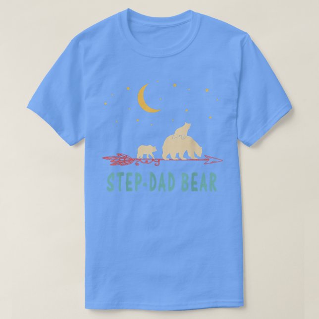 Step Dad Bear with 2 Cubs Shirt Twice Blessed Step (Design Front)