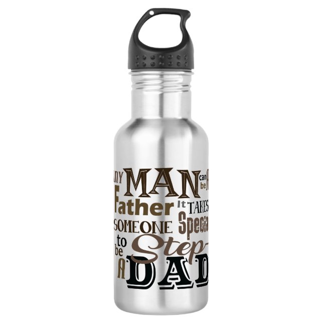 Step Dad Best Father Day 710 Ml Water Bottle (Front)