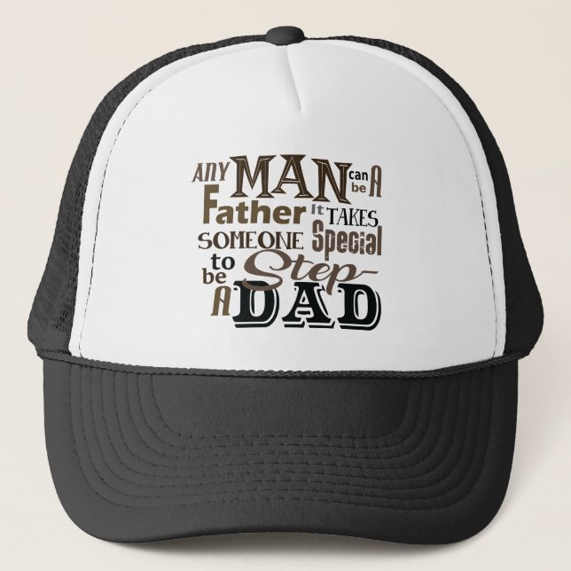 Step Dad Best Father Day Trucker Hat (Front)