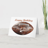 Step Dad Birthday Grunge Large Football Sports Fan