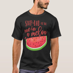 Step Dad Birthday One In A Melon Watermelon Theme T-Shirt