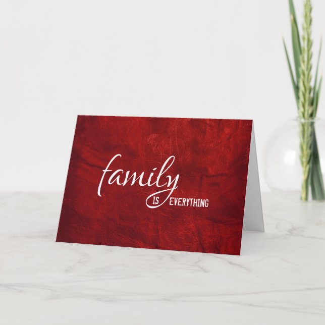 step dad birthday red leather card (Front)